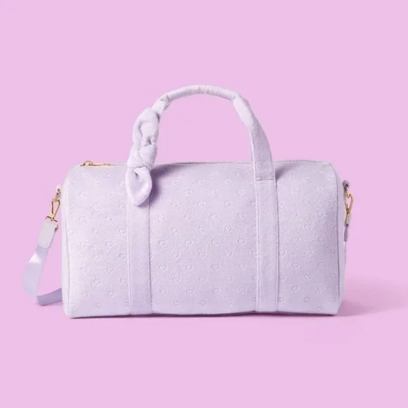Terry Cloth Embossed Mini Hearts Duffle Bag - Stoney Clover Lane x Target Light - Picture 4 of 4